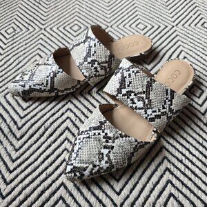Coconuts by Matisse Nisa Women's "Natural Snake" Print Mules / Slides, Size 9.5